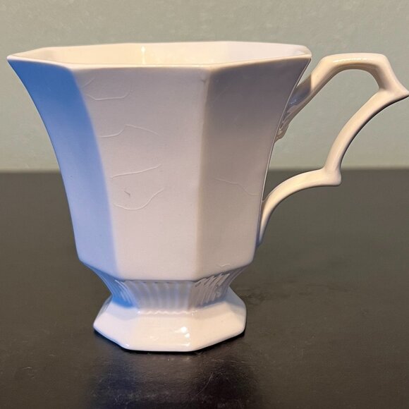 Set of 2 Vtg CASTLETON CHINA Independence Ironstone White Octagon  Cups ~ Japan - Picture 3 of 13